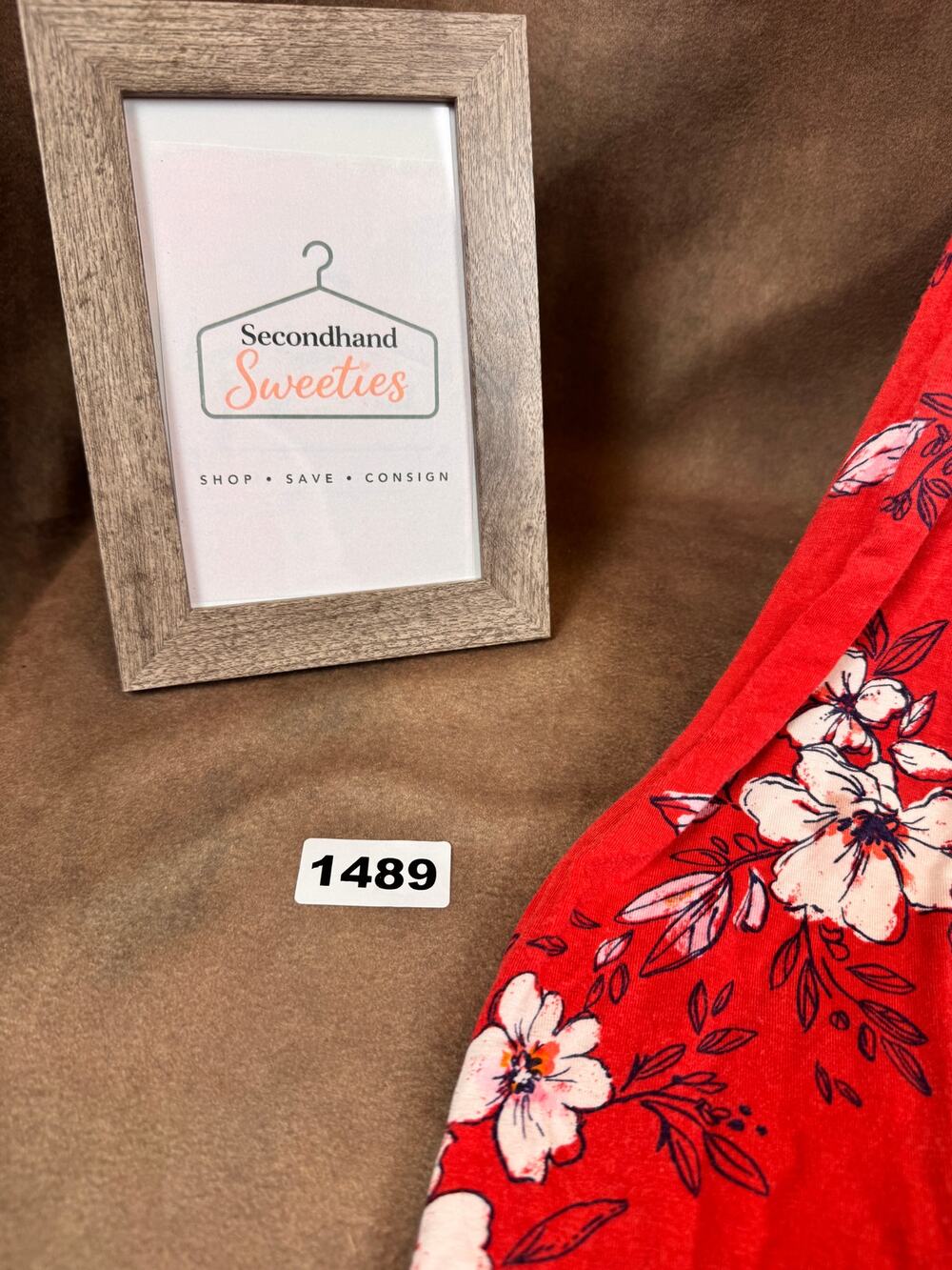 Womens 41 Hawthorn Red Floral Maxi Dress Large Spring/Summer (1489)